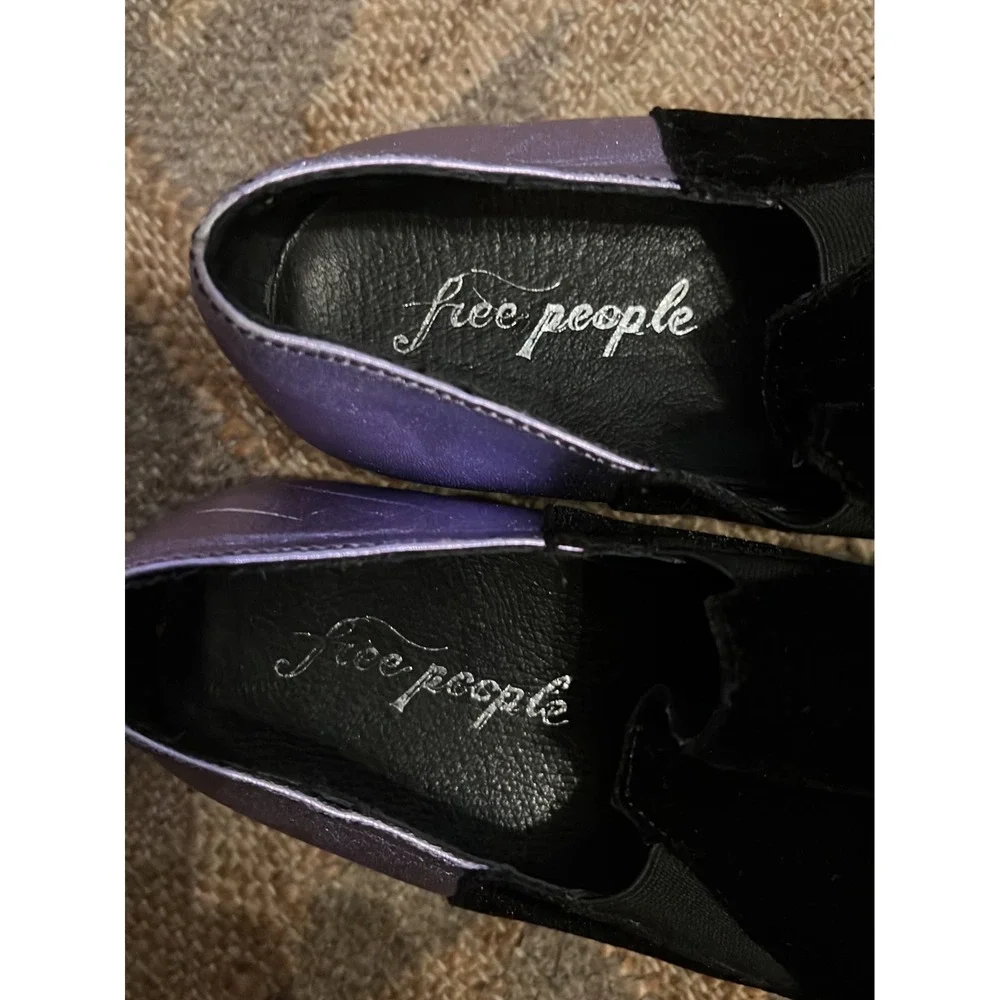 Free People Varsity Velvet Slip on Sneakers size 37/ US 6.5